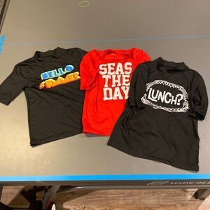 3 boys swim shirts/rash guards size 8/10